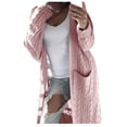 thumbnail image 2 of AOOCHASLIY 2023 Women Tops Women's Knit Long Sleeve Open Front Cardigan Coat Solid Hooded Sweater Top with Pockets, 2 of 5