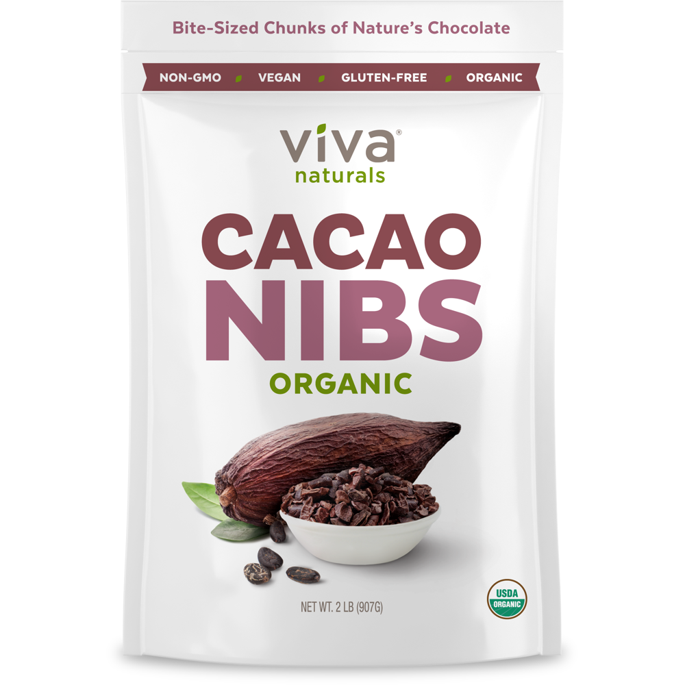 Viva Naturals Organic Cacao Nibs, 2 lb