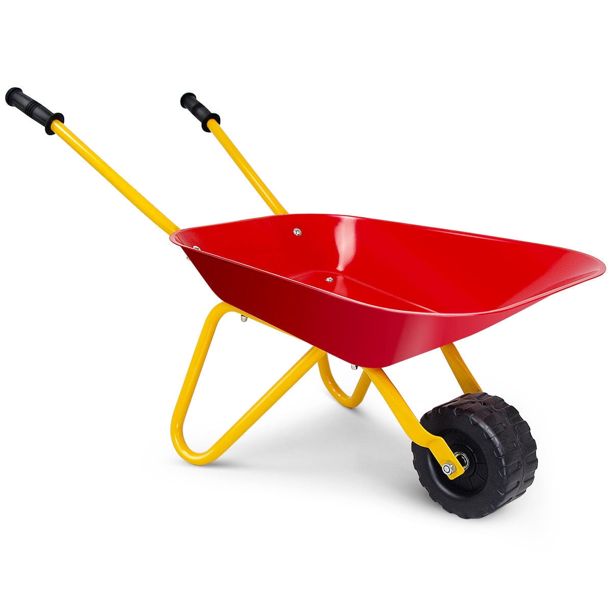 Kids Wheelbarrow Metal With Rubber Hand Grips, Outdoor Kids Toy