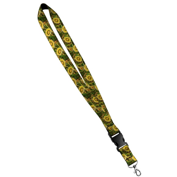 Moose Pet Wear Print Lanyard- Satin Key Lanyard with Side Release Buckle and Snap, ID Holder -Â 3/4 Inch, Wild Flower, Model: SRBLS34-WLD-FLWR