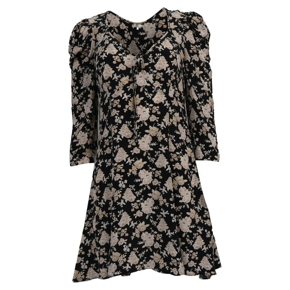 Pre-Owned Loveshackfancy Juree Floral-Print Mini Dress in Multicolor Silk