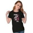 thumbnail image 3 of Support Admire Honor Fight Love Womens Slim Fit Graphic Tee Brisco Brands M, 3 of 5