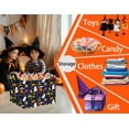 thumbnail image 3 of BOOHIT Large Halloween Gift Basket for Kids Cute Baby Candy Storage Bin Women Decor(Tombstone Purple Hat Pumpkin), 3 of 7