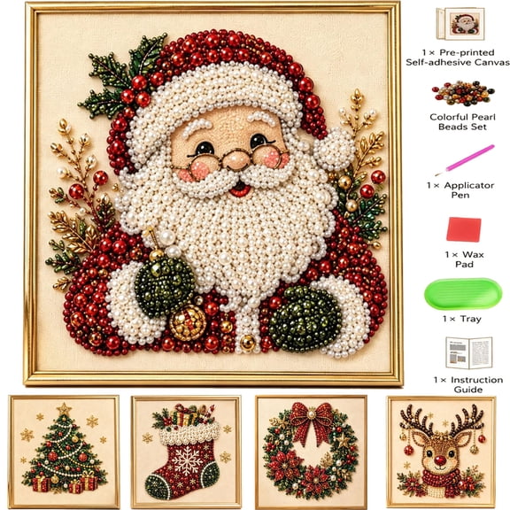 CSEONE Diamond Art Christmas Pearl Diamond Art Craft Kit