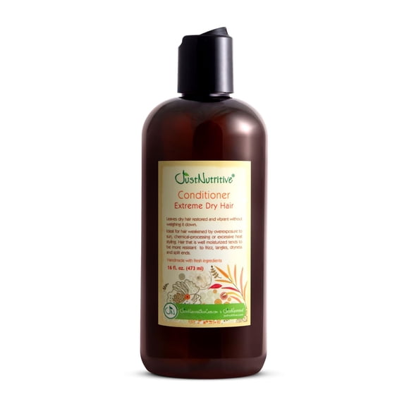 Acondicionador para cabello seco extremo Just Nutritive | Cuidado Natural para Todo Tipo de Cabello | Limpiador restaurador para cabello extremadamente seco y dañado | Tratamiento Hidratante para Homb