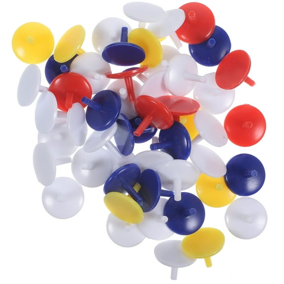 FELTECHELECTR 50Pcs Round Plastic Golf Ball Markers In Assorted Colors For Accurate Positioning