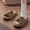 Brown, variant on PiGOGI Couple's Matching Bear Design Bathroom Slippers Waterproof Non-Slip Cute Shower Sandals for Adults Indoor Outdoor Khaki 5.5-6