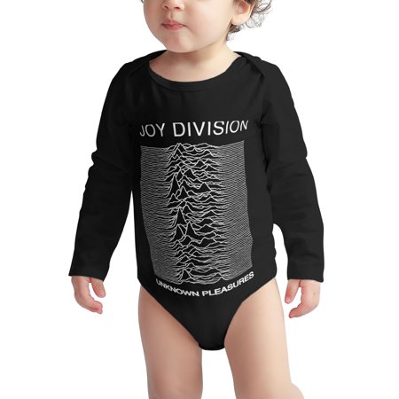 

Joy-Division s Baby Boy Girl Long Sleeve Bodysuit Snap Closure Black 12 Months