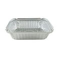 thumbnail image 6 of Pactogo 1 1/2 lb. Disposable Oblong Aluminum Foil Take-Out Pan with Board Lid Containers 7.07" x 5.13" x 1.69" (Pack of 500 Sets), 6 of 6