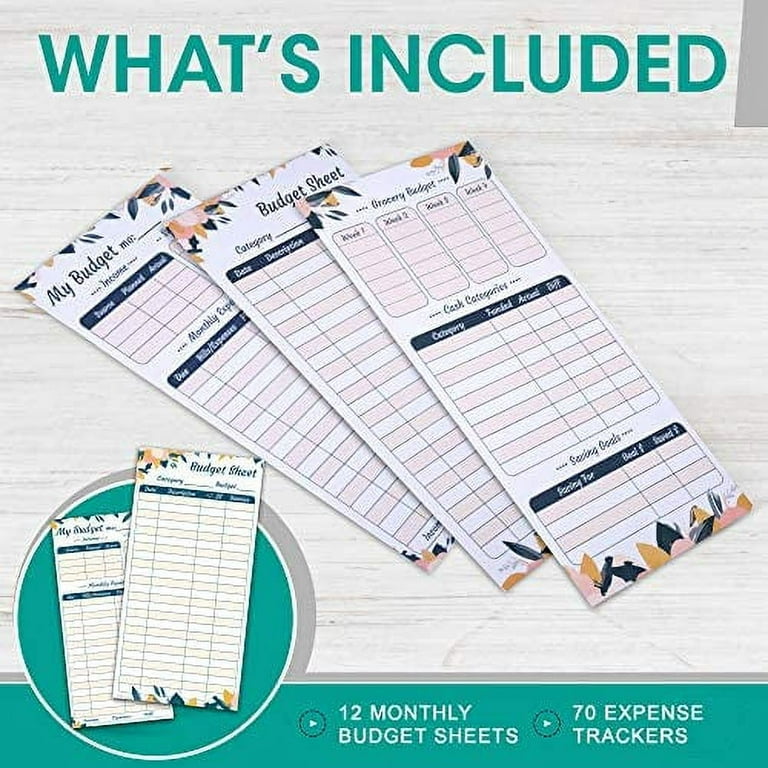 Saveyon Set of 70 a6 Budget Sheets for A6 Binder | 12 Monthly Budget  Tracker Sheets | A6 Planner Inserts, A6 Budget Binder Inserts | Made for  Cash