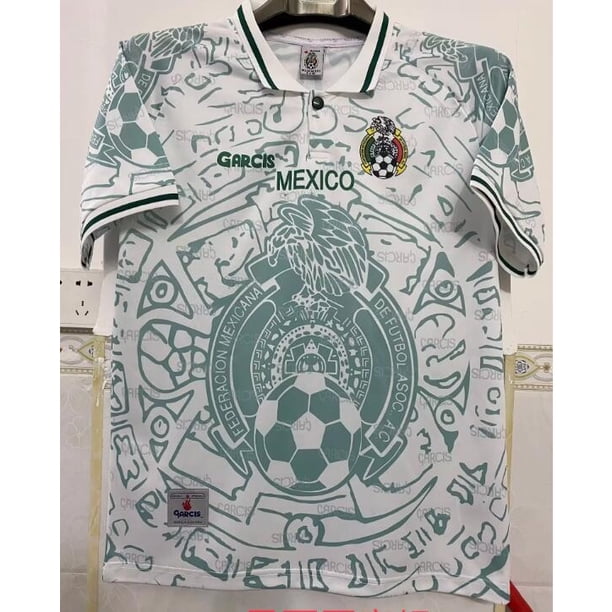 jersey De Fútbol Nombre Personalizado 1999 México away retro Thai Calidad Hombres Deporte Camisa
