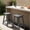 Gray-24'', variant on MUCHENGHY Set of 2 Outdoor Bar Stools 24", HDPE Weatherproof Patio Saddle Seats, White