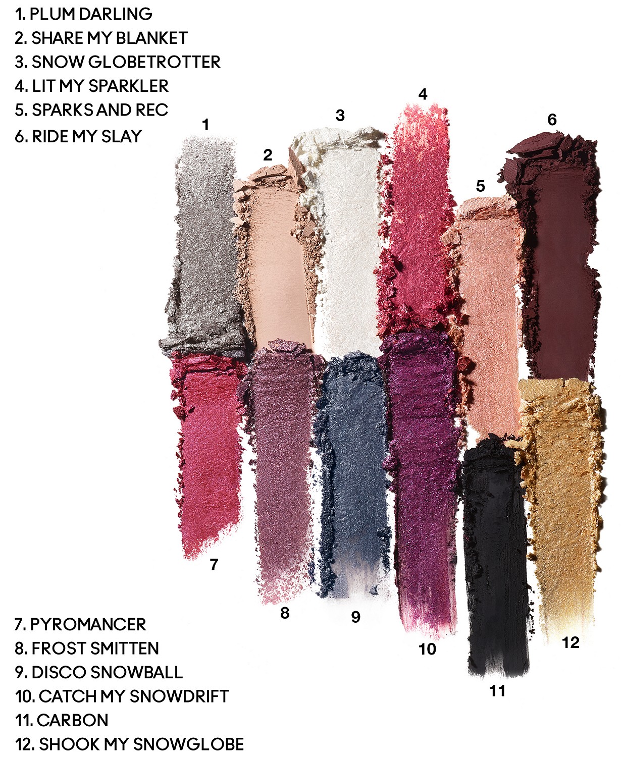 MAC Frosted Firework Rocket To Fame Eye Shadow x 12 Palette