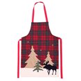 thumbnail image 1 of Delantal A Cuadros Navideño A Prueba De Agua, Delantal De Tartán Colorido, Delantal Decorativo De Cocina Para Chef, Delantal Navideño Suave, Delantal A Cuadros Suave Para El Hogar Moyic HA021210-00, 1 of 6
