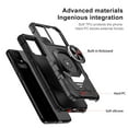 thumbnail image 5 of For TCL ION X 2023 Armor Dual Layer Metal Ring Stand Magnetic Car Mount Hybrid Impact Protective Shockproof Case Cover Black, 5 of 5