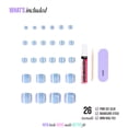 thumbnail image 5 of Kiss Core Magnetic Press On Toenails, ‘Elation’, Blue, Short Squoval, 26 Count, 5 of 8