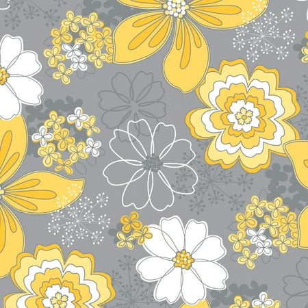 - Emma and Mila Yellow Matters Collection Grey 44'' Wide 1 Yard Pre Cut 100% Cotton Quilting Fabric by the Yard