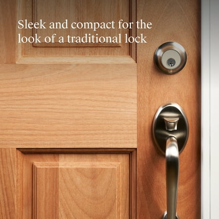 Level - Touch Edition Smart Lock Bluetooth Replacement Deadbolt with App/Key/Voice Assistant Access - Satin Nickel