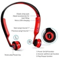thumbnail image 4 of Lian LifeStyle Premium Bone Conduction Headphones Lightweight & Waterproof w/Mic & Bluetooth. Wireless Over Ear Headset for Adults and Kids, Suitable for Sports, Gaming, Travel, Office (Black w/Red), 4 of 9