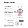 thumbnail image 7 of Bestyle Cute Butterfly Birthstone Necklace for Women, October Pendant Necklace Choker Jewelry Gifts for Mother's Day Birthday Graduation, 7 of 7
