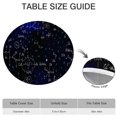 thumbnail image 6 of Math Equations Astronomy Symbols Blue Pattern Round Fitted Tablecloth with Elastic Edge,Dining Table Cover Waterproof,Outdoor Round Tablecloth for Camping,Dining,Indoor and Outdoor, 6 of 7