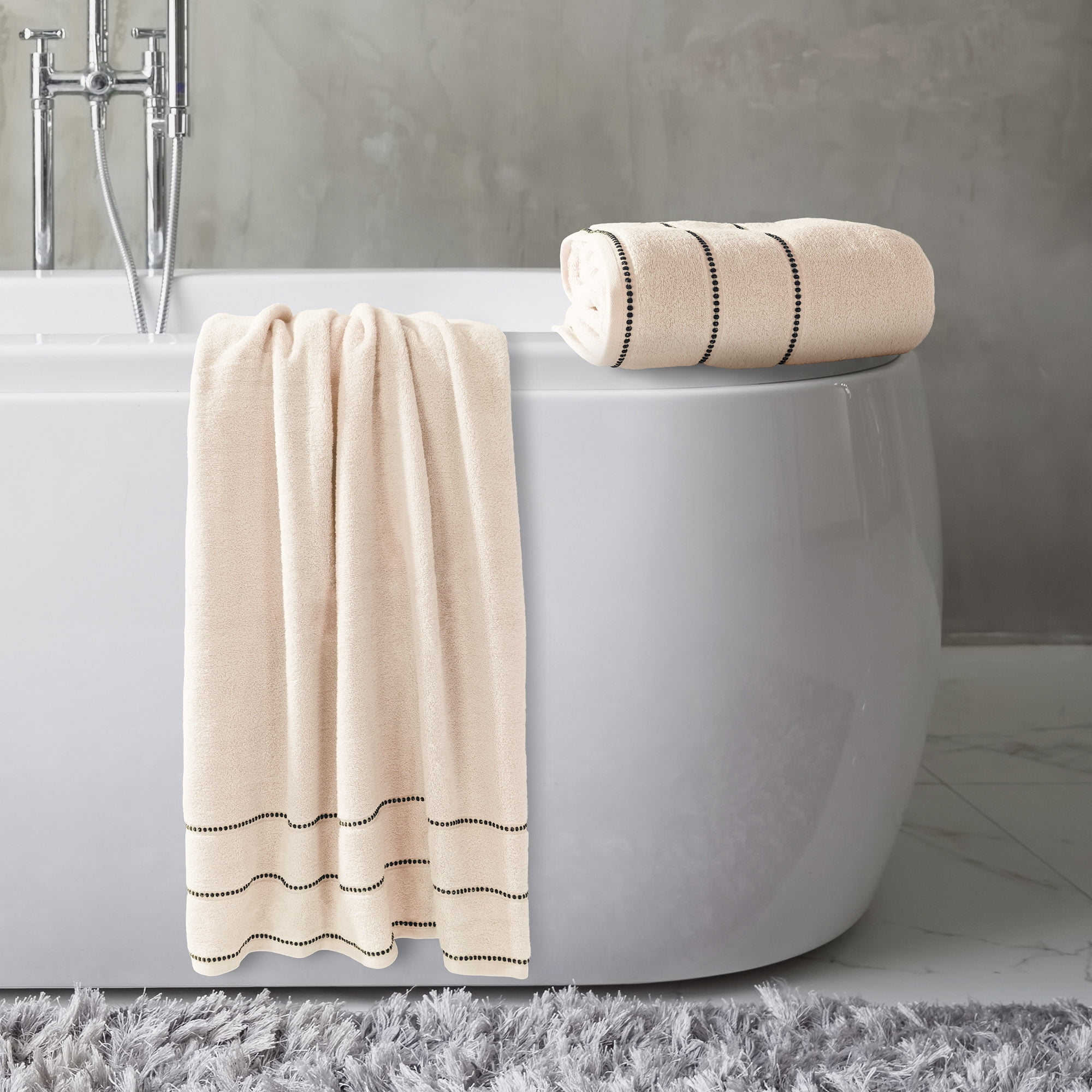 Cotton Craft Bath Towels - 4 Pack Super Zero Twist Bath Towel Set - 100% Cotton 30x54 - Ultra Soft Absorbent Quick Dry 615 GSM Everyday Luxury Hotel