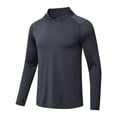 thumbnail image 5 of Pdbokew Men’s UPF 50+ Fishing Hoodie UV Sun Protection Long Sleeve Hooded Shirts Black L, 5 of 9