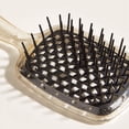 thumbnail image 4 of Peine de masaje hueco de malla dorada transparente con destellos para cabello sin nudos, peine de forma esponjosa de doble uso seco y húmedo, 4 of 6