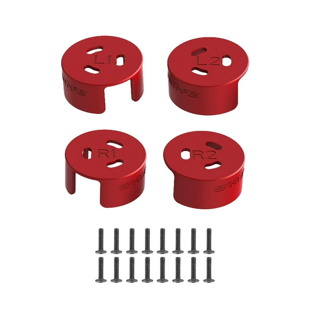 4 tapas protectoras para motor, fáciles de instalar y ligeras. Rojo