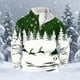 thumbnail image 4 of Ceisia Warm Fleece-Lined Mens Loose Fit Christmas Print Half-Zip Stand Collar Sweatshirt Gifts, 4 of 6
