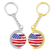 thumbnail image 1 of Doblar barras y Estrellas Latina pais bandera Anillo de oro de metal llavero llavero, 1 of 4