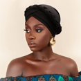 thumbnail image 6 of 3 Pcs African Women Turban Caps Pre-Tied Twisted Turbans for Women Head Scarf for Women Hair Wraps Cover Beanie, 6 of 7