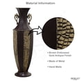 thumbnail image 6 of HOSLEY Decorative Embossed Metal Floor Vase, 26-Inch, for Artificial Flowers and Greenery, 6 of 12
