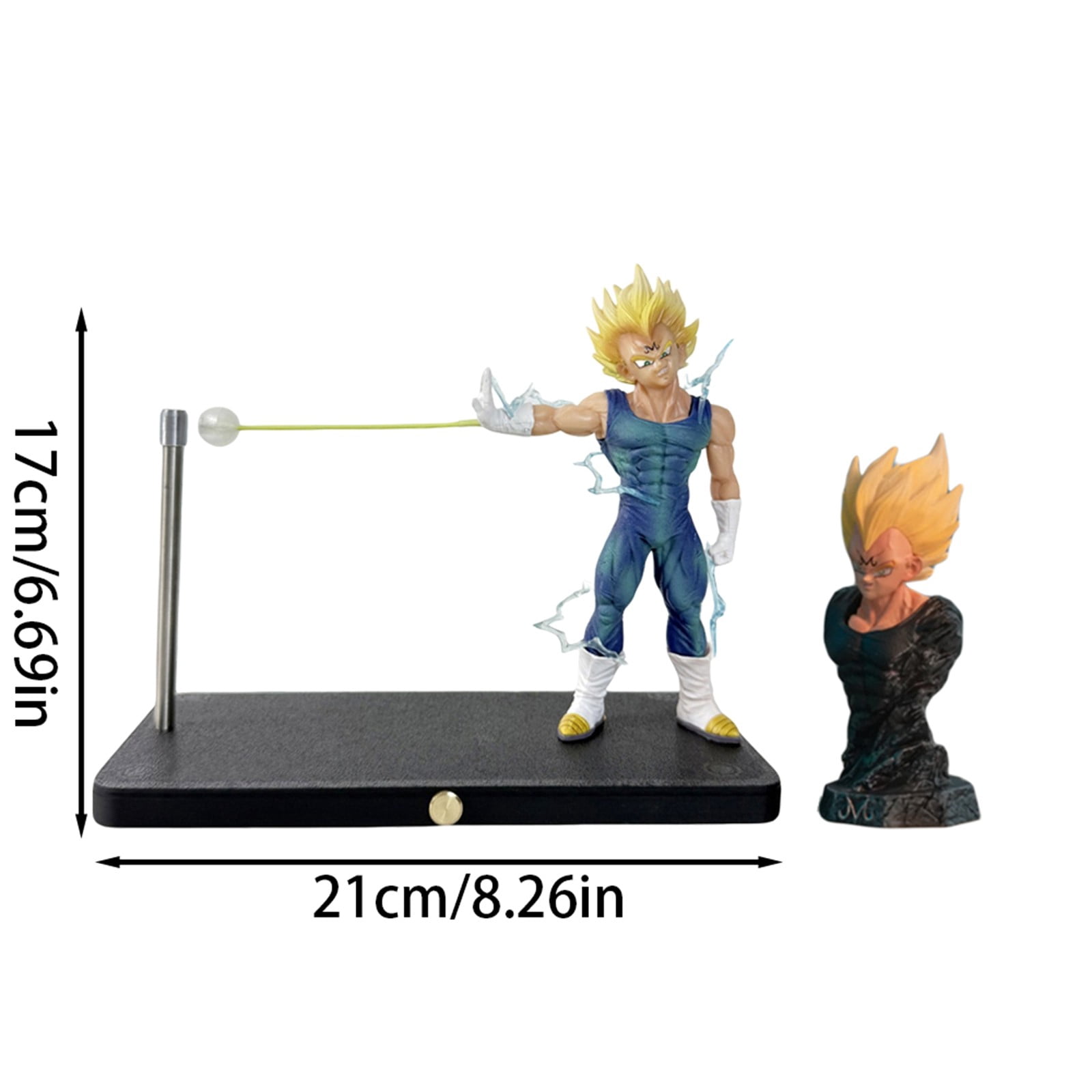 Dragon Ball Anime Character Night Light Figurine Decorative Led Lamp Son Goku Toys Peripheral Desktop Ornament-Two Figurines Replaceable