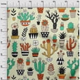 thumbnail image 3 of oneOone Polyester Spandex Light Yellow Fabric Cactus Craft Projects Decor Fabric Printed By The Yard 56 Inch Wide-GJ, 3 of 6