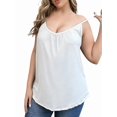 thumbnail image 2 of Plus Size Tank Tops for Women Loose Spaghetti Strap Tunic Blouses White S, 2 of 9