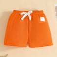 thumbnail image 6 of vigerkar Toddler Kids Plain Short Sleeve T-Shirt and Shorts Set Unisex Cotton Summer Outfit Clothes for Little Boys or Girls (Orange, 9-12 Months), 6 of 8