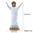 thumbnail image 6 of 9" Risen Jesus Christ Statue, Sacred Divine Mercy Lord Inspirational Figurine for Easter and Lent Religious Sculpture Christian Living Home Resin Decor, 6 of 6