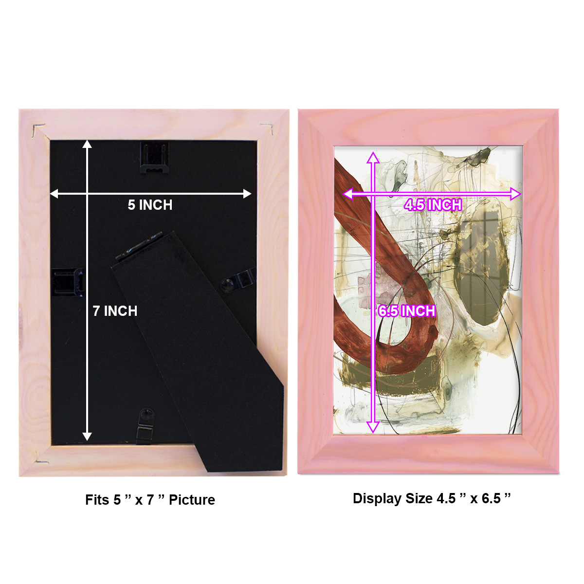 Rusted Loops I - Framed Print w/glass - Sunset Pink