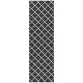 thumbnail image 2 of Addison Rugs Dream Shag Premium Machine Washable Transitional Lattice Black Runner Rug, 2'3" x 7'6", 2 of 8