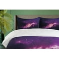 thumbnail image 4 of Ambesonne Space Duvet Cover Set, Stars Dark Night Sky, 2-Calking, Purple, 4 of 7