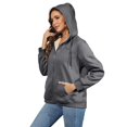 thumbnail image 3 of CILENON Womens Lightweight Jackets Women's Thick Wool Hoodie Zipper Casual Hoodie Winter Jacket Jacket (Dark Gray,XL), 3 of 7