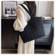 thumbnail image 3 of Nvzi Bolsa de lona de esponja para compras de verano, bolsos de hombro, color negro, 3 of 5