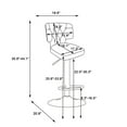thumbnail image 2 of Swivel Bar Stools Set of 2,Modern Counter Height Bar Stools with Back and Golden Footrest,Adjustable Swivel Counter Stool,Velvet Upholstered Bar Chairs for Kitchen Island Bar Dining Room, 2 of 7