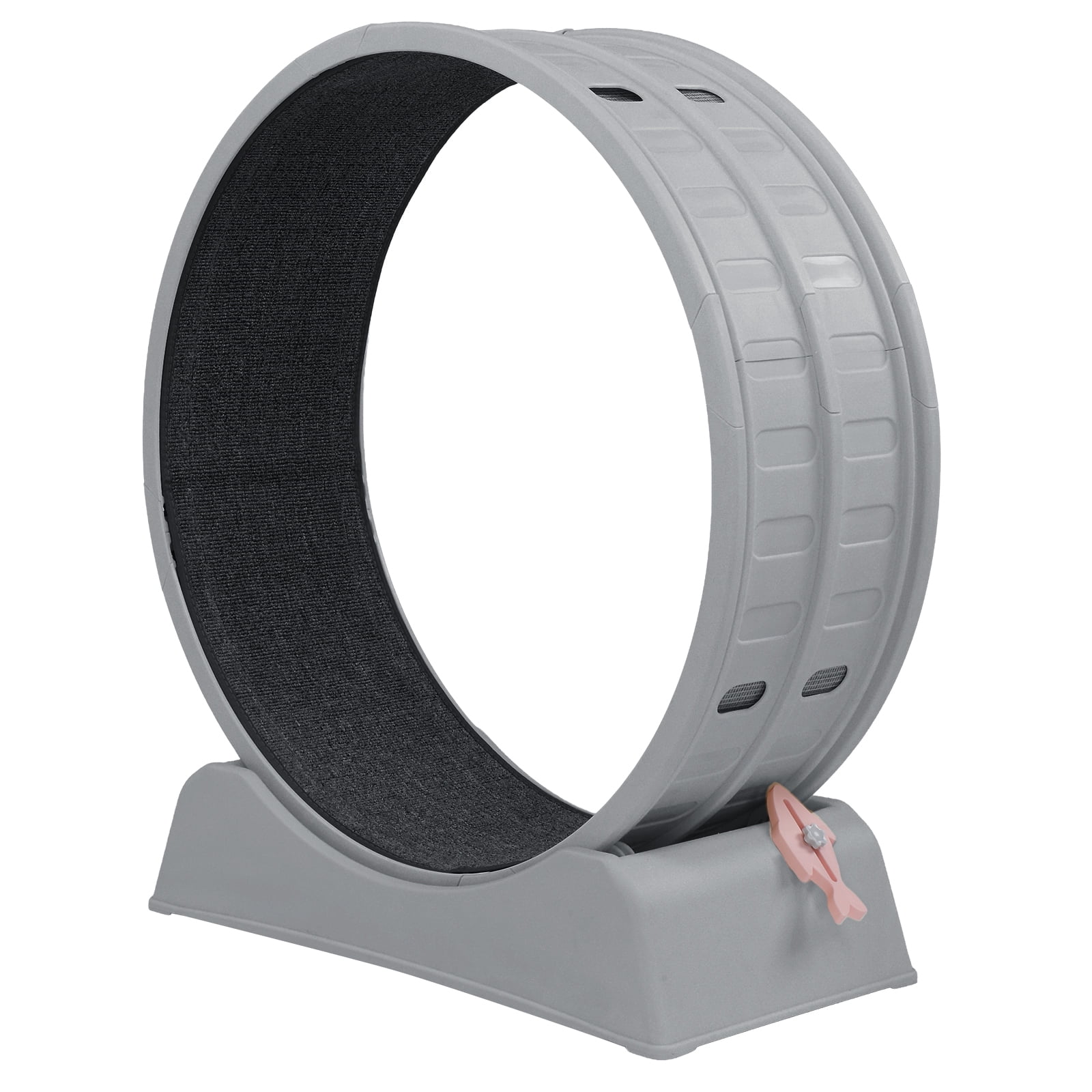 Round Shape With Gray Carpet + 1 Cat Teaser Stick, 15kg Cat Treadmill, 80*34*86cm