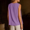 thumbnail image 6 of SwiftWear Women's Cotton Tank Top Dressy Sleeveless Summer Casual Button-Down Shirt Breathable Loose Fit Casual Work Blouse, 6 of 6