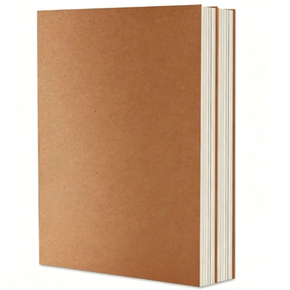 NUOKO Pack Unlined Kraft Paper Notebooks, Blank Journal Note Pad for Drawing Writing, Small Sketchbook Travel Journal Bulk for Women Office Supplies