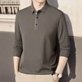 thumbnail image 4 of Polo Shirts For Men Long Sleeve Classic Solid Color Collared Casual Business Male Tees, 4 of 7