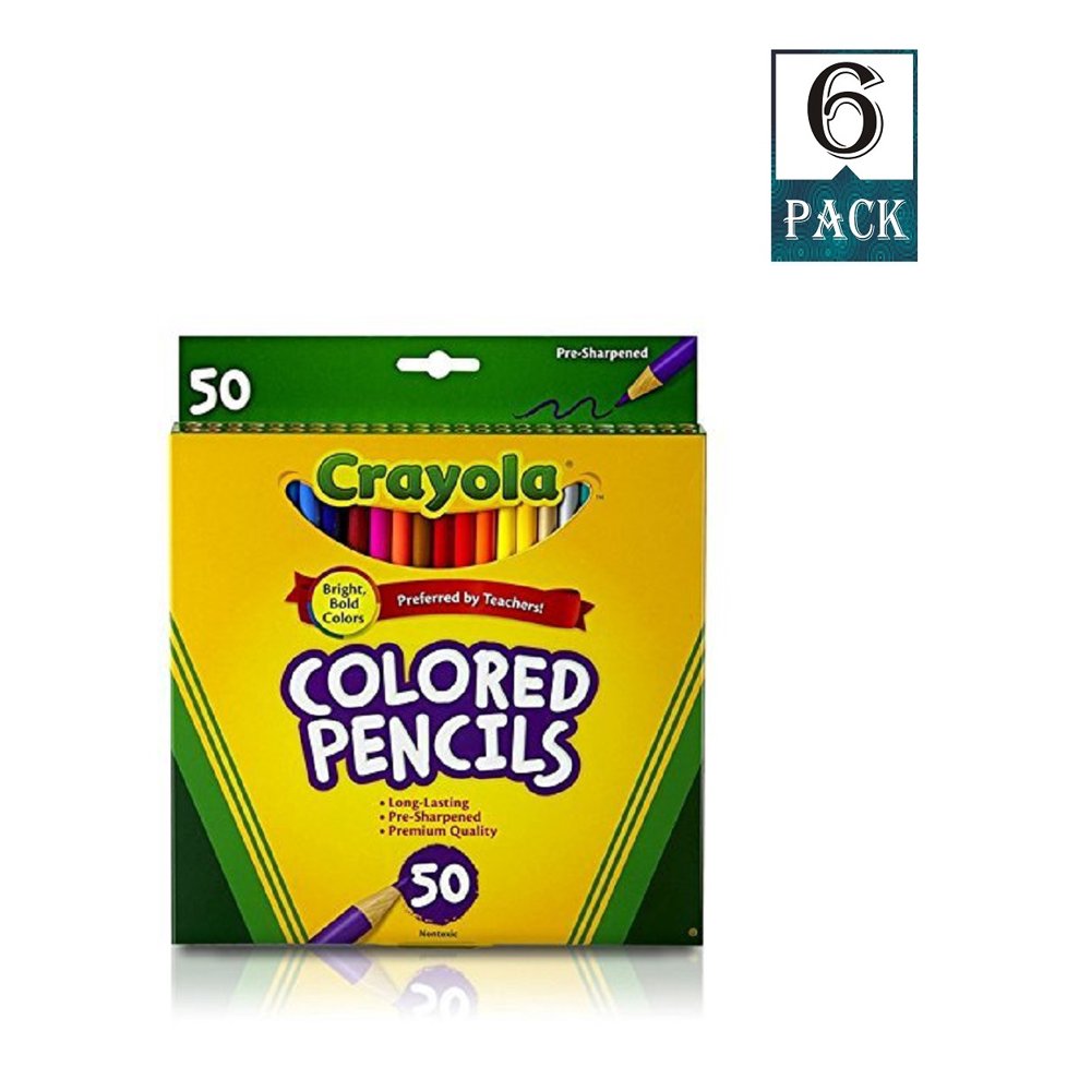 Crayola Colored Pencils, 50 Count, Adult Coloring (Pack Of 6) Walmart
