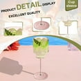 thumbnail image 6 of ACDANC 6Pcs Cocktail Glasses 12 oz Grooved Vertical Embellishment Acrylic Plastic Wine Glasses Martini Glasses for Parties Wedding Decoration Gathering Mix1, 6 of 7